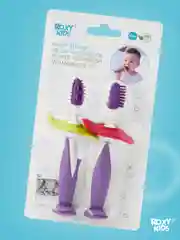 Фиолетовый щетки - массажёры, прорезыватель, грызунки детские FLOWER от ROXY-KIDS, 2 шт