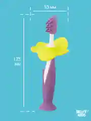 Фиолетовый щетки - массажёры, прорезыватель, грызунки детские FLOWER от ROXY-KIDS, 2 шт