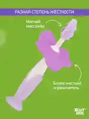 Лавандовый щетки - массажёры, прорезыватель, грызунки детские FLOWER от ROXY-KIDS, 2 шт