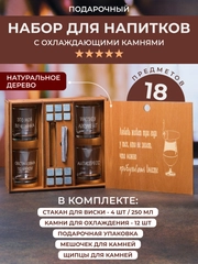 Набор бокалов Бокал Wood Bank для виски и вина