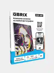 Голубой алмазная мозаика по твоей фотографии на подрамнике QBRIX A4