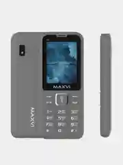 Серый мобильный телефон Maxvi K21, аккумулятор 1400 мАч