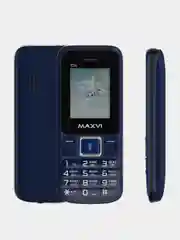Синий мобильный телефон Maxvi C3n, аккумулятор 800 мАч