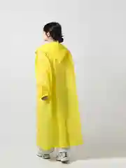 Желтый дождевик с капюшоном, многоразовый, унисекс