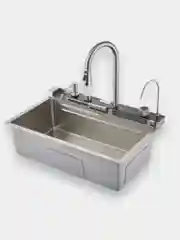 Серый мойка многофункциональная Dikalan KJ , нержавеющая сталь, LED дисплей