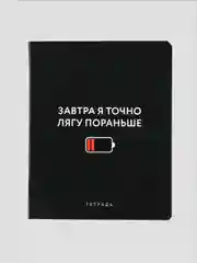 Аметистовый тетрадь в клетку, 48 листов "Шрифтовые черные"
