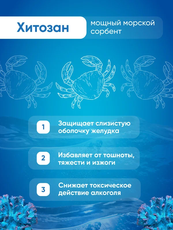 БАД к пище Доктор Море Система Алкосорб. 90 капсул по 0,2г