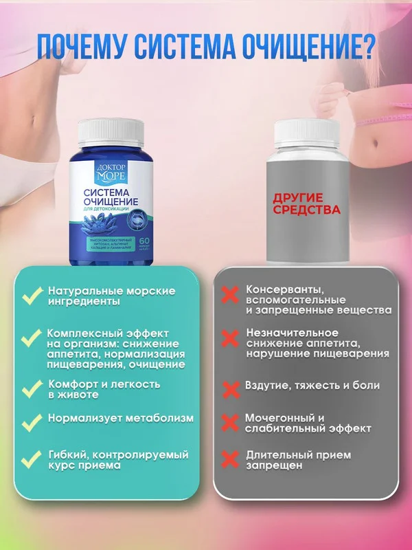 БАД к пище Доктор Море Система Очищение, в капсулах