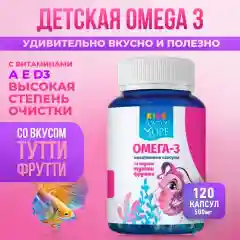 БАД к пище Доктор Море Детская Омега-3 Креветка, жевательные капсулы, 120 штук по 0,5г