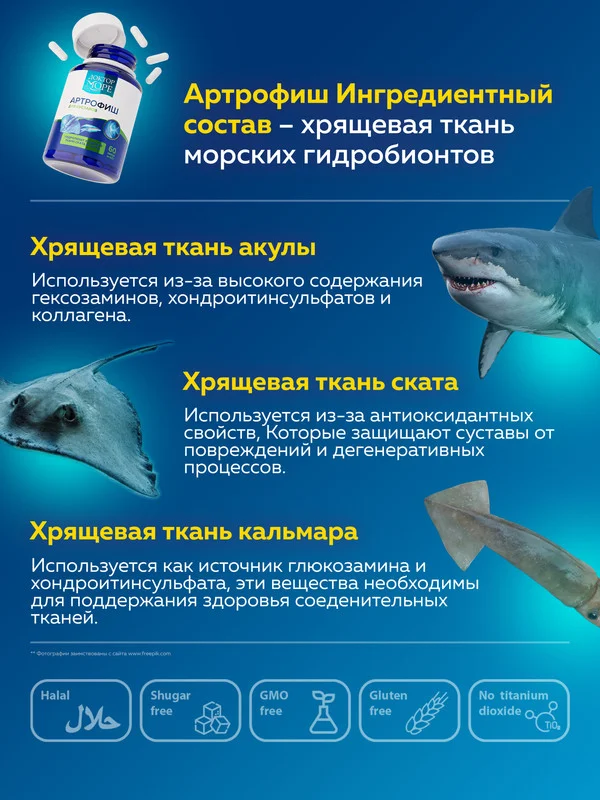 БАД к пище Доктор Море Артрофиш, для суставов, в капсулах