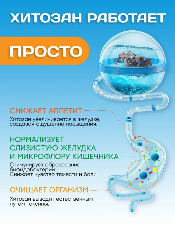 Пищевая добавка "Доктор Море", из панциря краба камчатского, 120 капсул по 0,2 г