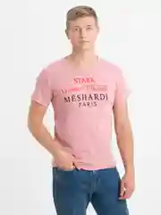 Коралловый меланж футболка мужская, унисекс