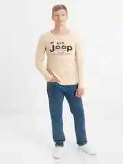Бежевый лонгслив мужской