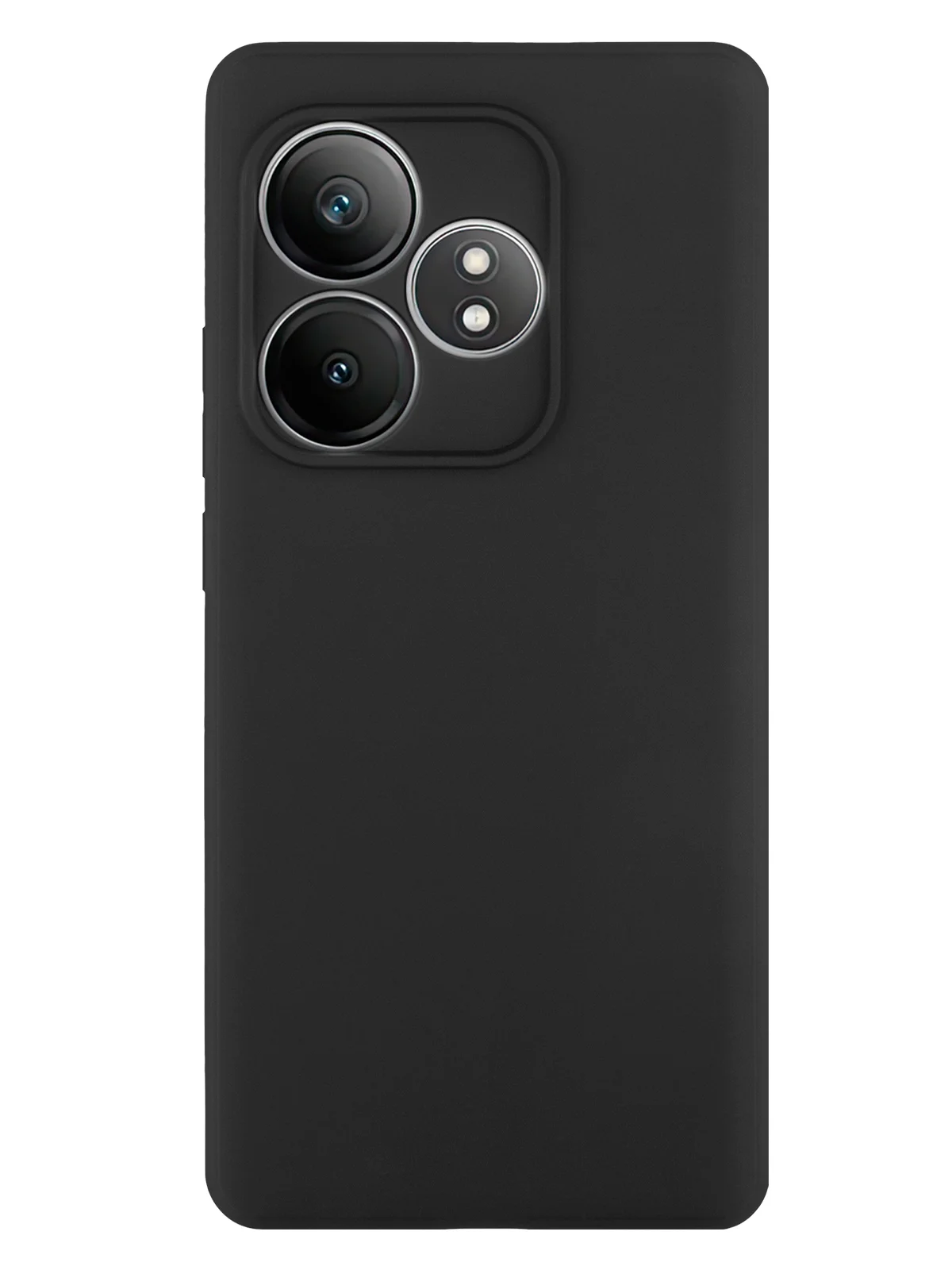 Черный чехол для Realme GT 6 /  6T / Neo 6 / Neo 6 SE силиконовый BROSCORP матовый/ прозрачный