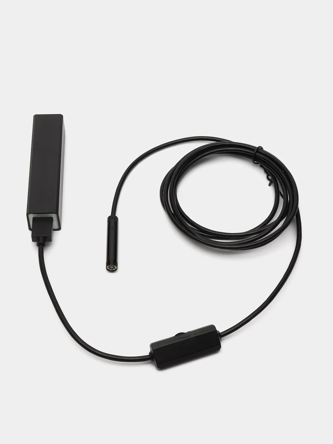 Черный гибкий USB эндоскоп с подсветкой и WiFi камерой для смартфона