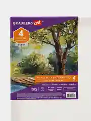 Холсты на подрамнике для рисования набор из 4 шт., грунтованные, Brauberg ART Debut