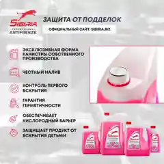 Антифриз для двигателя автомобиля SIBIRIA ANTIFREEZE G12+ (-40), красный G12+ 1 кг