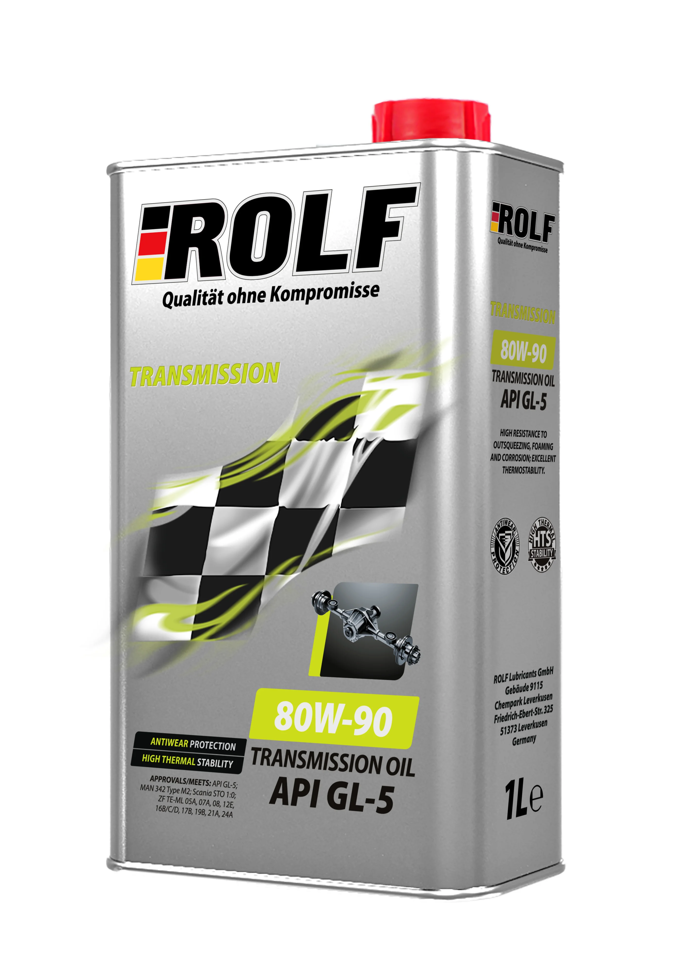 Масло трансмиссионное ROLF Transmission SAE 80W-90, API GL-5, минеральное, 1 л
