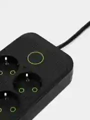 Белый удлинитель сетевой (фильтр) 3 метра 6 розеток, с 4 USB и 1 Type-C портами и кнопкой