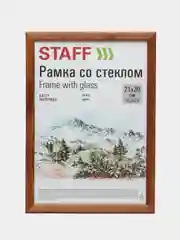 Рамка для фото 21х30 см А4 Staff 391387, стекло багет 16 мм дерево цвет орех комплект 3 шт