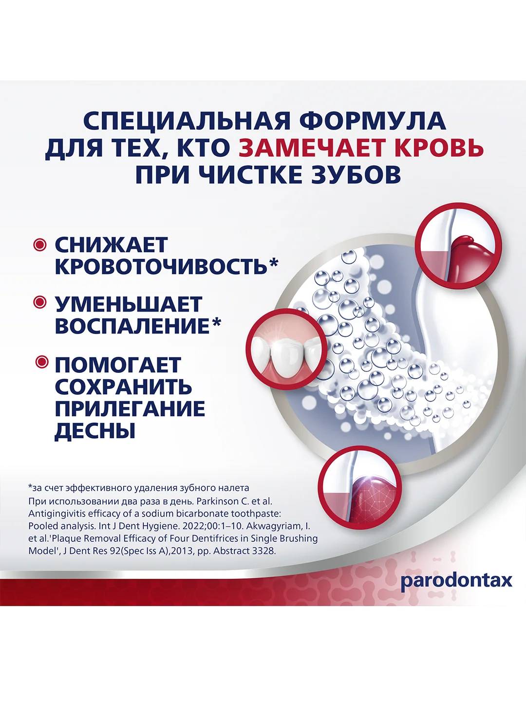 Зубная паста parodontax Отбеливающая от воспаления и кровоточивости десен, 75 мл