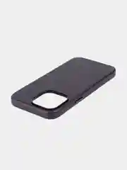 Синий чехол MagSafe для Apple iPhone 14 Pro Max кожаный BROSCORP из натуральной кожи защитный