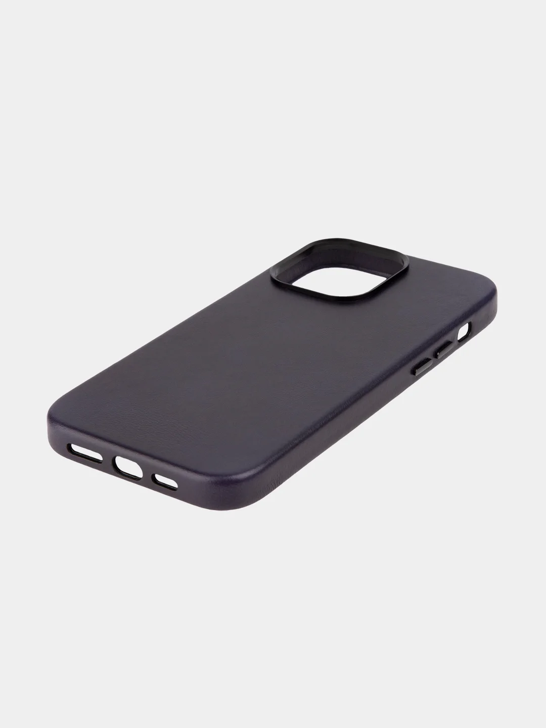 Синий чехол MagSafe для Apple iPhone 14 Pro Max кожаный BROSCORP из натуральной кожи защитный