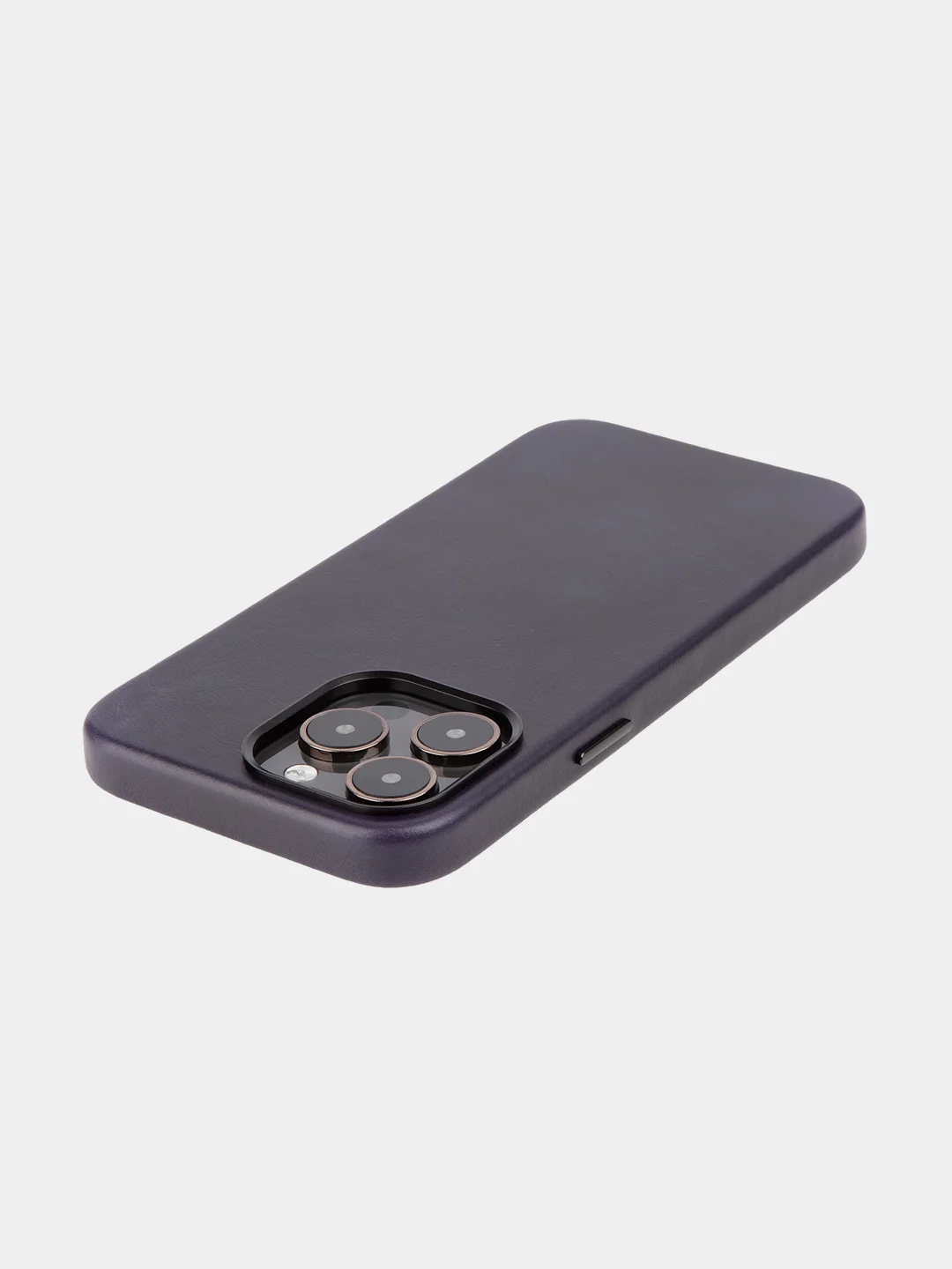 Синий чехол MagSafe для Apple iPhone 14 Pro Max кожаный BROSCORP из натуральной кожи защитный