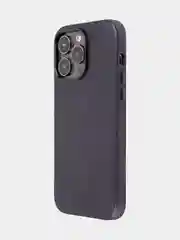 Синий чехол MagSafe для Apple iPhone 14 Pro Max кожаный BROSCORP из натуральной кожи защитный