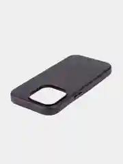 Черный чехол MagSafe для Apple iPhone 14 Pro кожаный BROSCORP из натуральной кожи с защитой камер