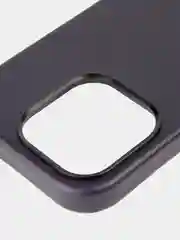 Черный чехол MagSafe для Apple iPhone 14 Pro кожаный BROSCORP из натуральной кожи с защитой камер