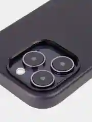 Черный чехол MagSafe для Apple iPhone 14 Pro кожаный BROSCORP из натуральной кожи с защитой камер