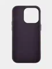 Черный чехол MagSafe для Apple iPhone 14 Pro кожаный BROSCORP из натуральной кожи с защитой камер
