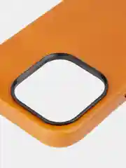 Коричневый чехол MagSafe для Apple iPhone 14 Pro кожаный BROSCORP из натуральной кожи с защитой камер