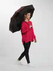 Бордовый зонт автомат с чехлом, в подарочной упаковке, 12 спиц, компактный, складной, унисекс