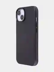 Черный чехол MagSafe для Apple iPhone 14 кожаный BROSCORP из натуральной кожи с защитой камер