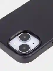 Черный чехол MagSafe для Apple iPhone 14 кожаный BROSCORP из натуральной кожи с защитой камер