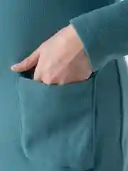 Бирюзовый платье женское карандаш, лапша, в рубчик, вечернее, повседневное с длинным рукавом