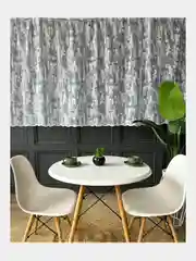 Белый тюль на кухню балкон короткая 300x155