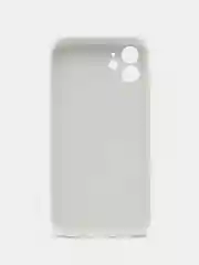 Белый силиконовый чехол для iPhone 12, со стеклянной панелью