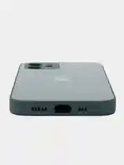 Зеленый силиконовый чехол для iPhone 12, со стеклянной панелью