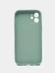 Мятный силиконовый чехол для iPhone 12, со стеклянной панелью