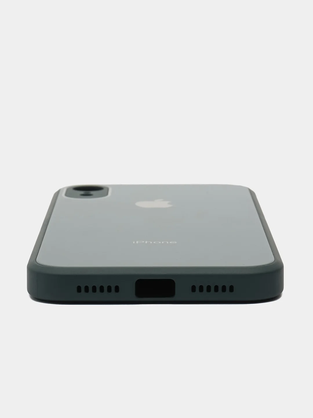 Зеленый чехол для iPhone XR, силиконовый, со стеклянной панелью