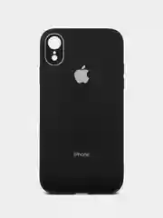 Черный чехол для iPhone XR, силиконовый, со стеклянной панелью