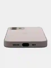 Бежевый меланж силиконовый чехол для iPhone 12, со стеклянной панелью
