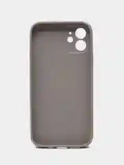 Бежевый меланж силиконовый чехол для iPhone 12, со стеклянной панелью
