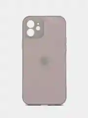 Бежевый меланж силиконовый чехол для iPhone 12, со стеклянной панелью