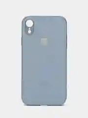 Светло-синий чехол для iPhone XR, силиконовый, со стеклянной панелью