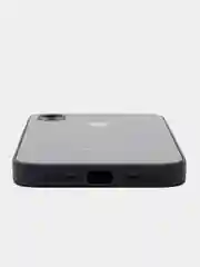 Индиго чехол для iPhone XR, силиконовый, со стеклянной панелью