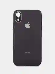 Индиго чехол для iPhone XR, силиконовый, со стеклянной панелью